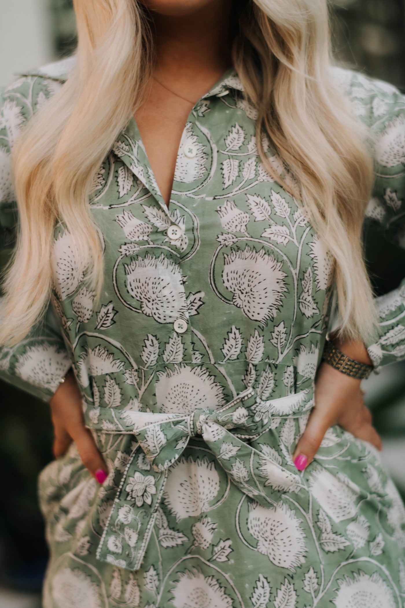 Green Midi Shirtdress