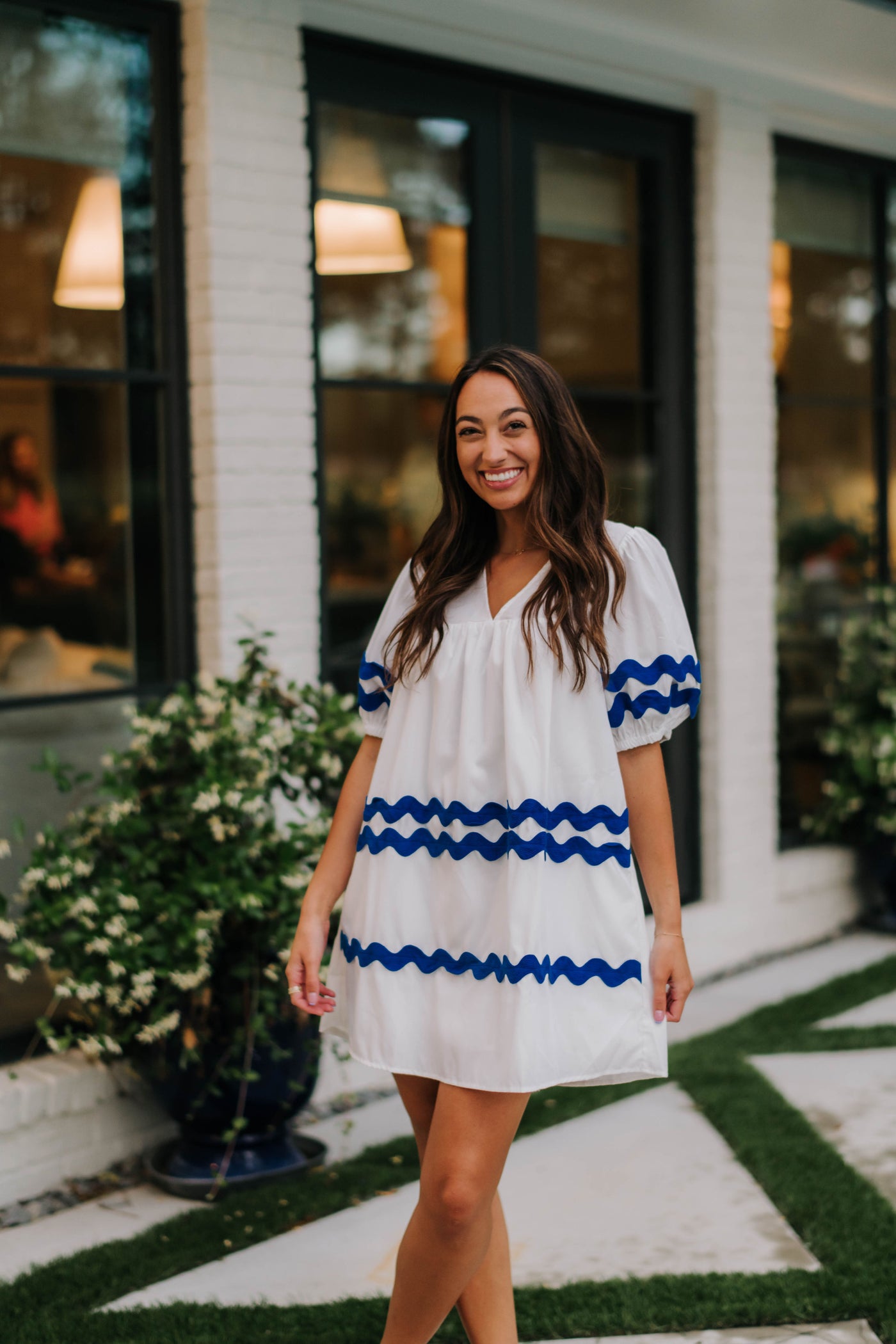 Blue Wave Mini Dress