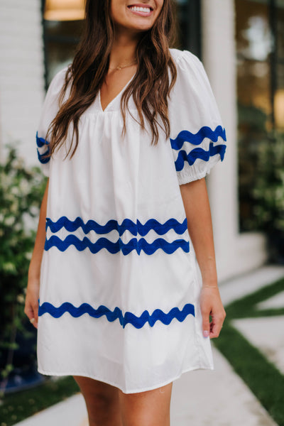 Blue Wave Mini Dress