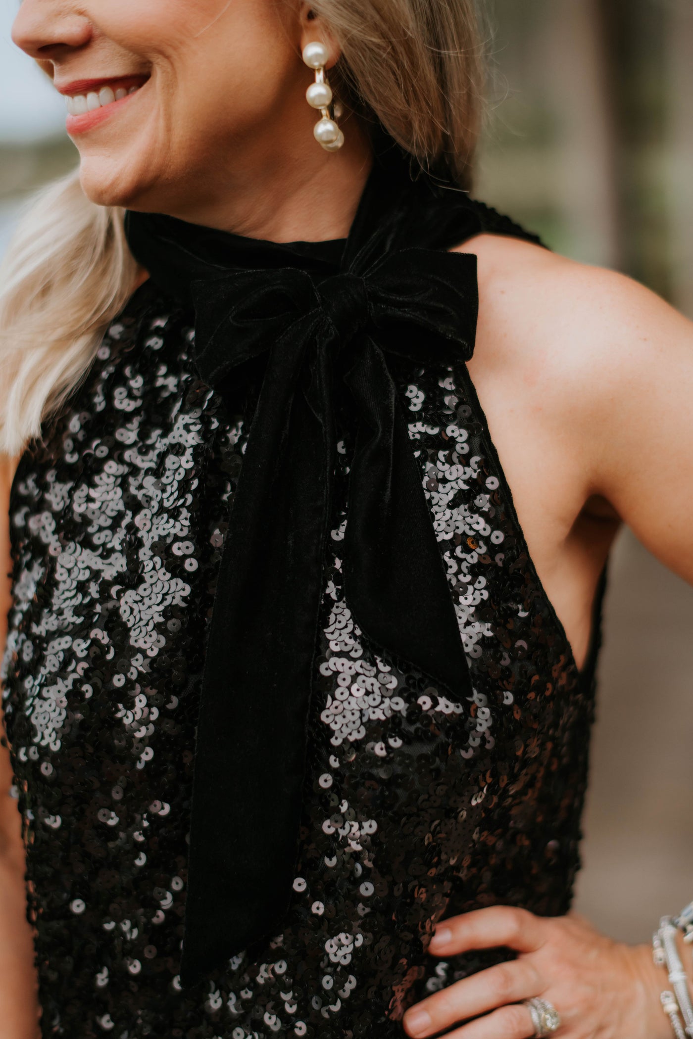 Tinsel Noir Sequin Dress