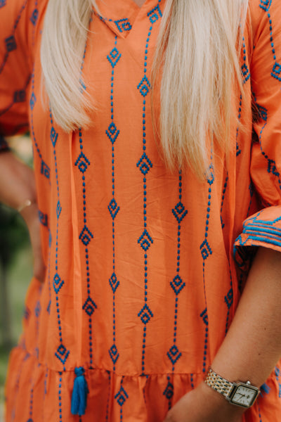 Tangerine Mini Dress