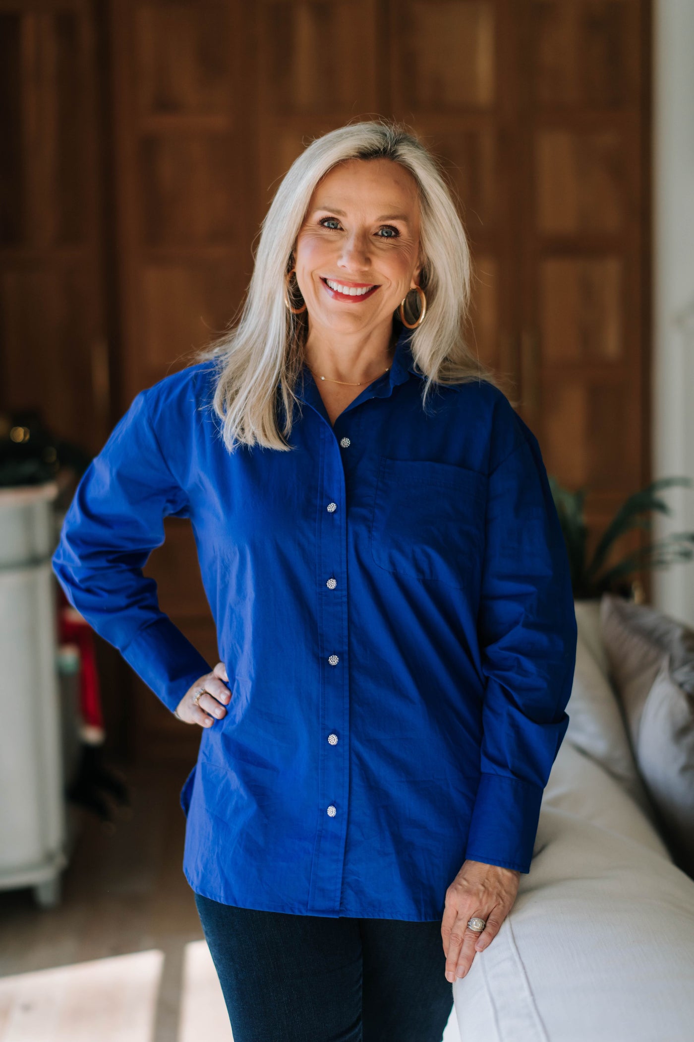 Cobalt Blue Holly Top