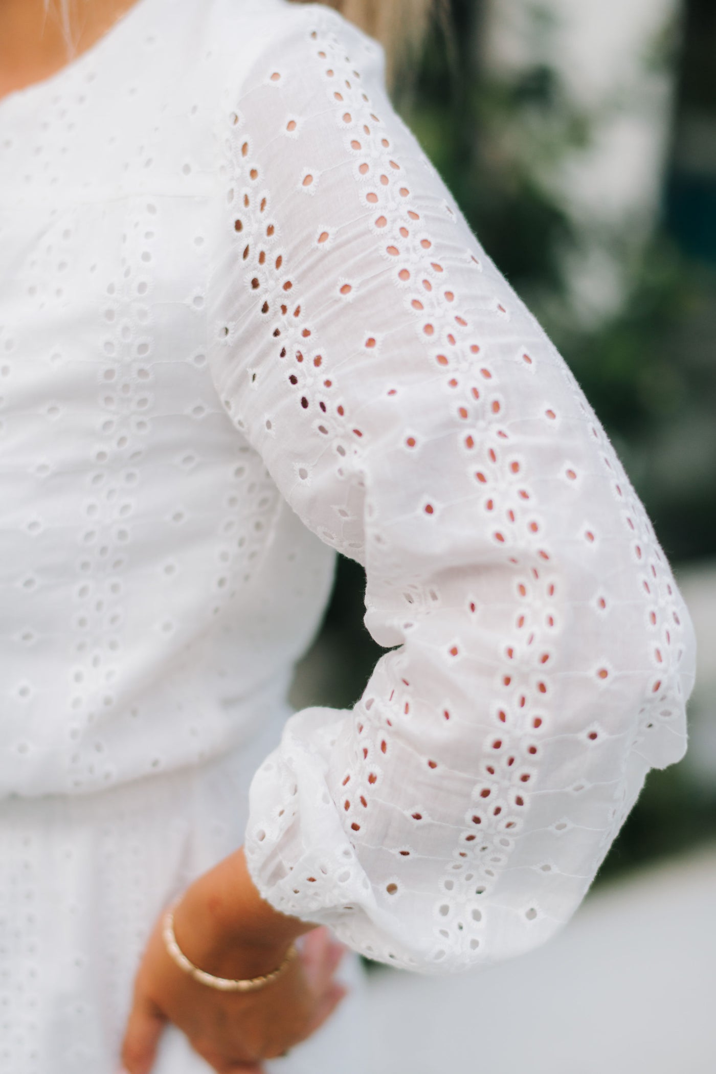 Eyelet Button Down Romper